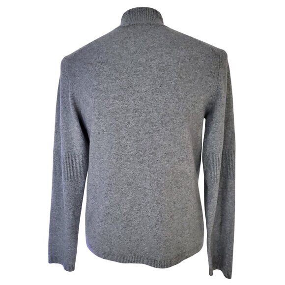 INC Men’s Cashmere Quarter Zip Neck Super Soft Heather Gray Sweater Size L - Picture 7 of 16